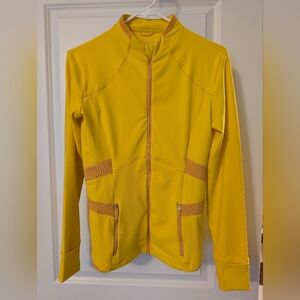 Yellow Zip-Up Workout Jacket